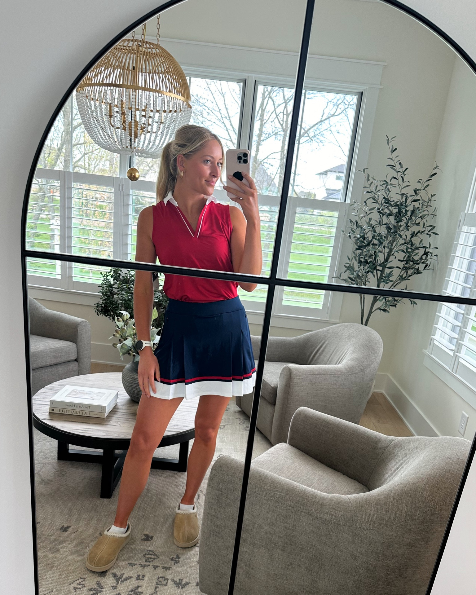 Top: small
Skirt: small
True to size! 

#LTKfitness #LTKstyletip #LTKActive