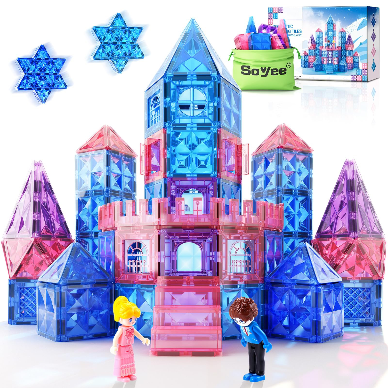 Diamond Magnetic Building Blocks - Frozen Princess Toys for 3-8 Year Old Girls & Boys - 3 4 5 6 Y... | Amazon (US)