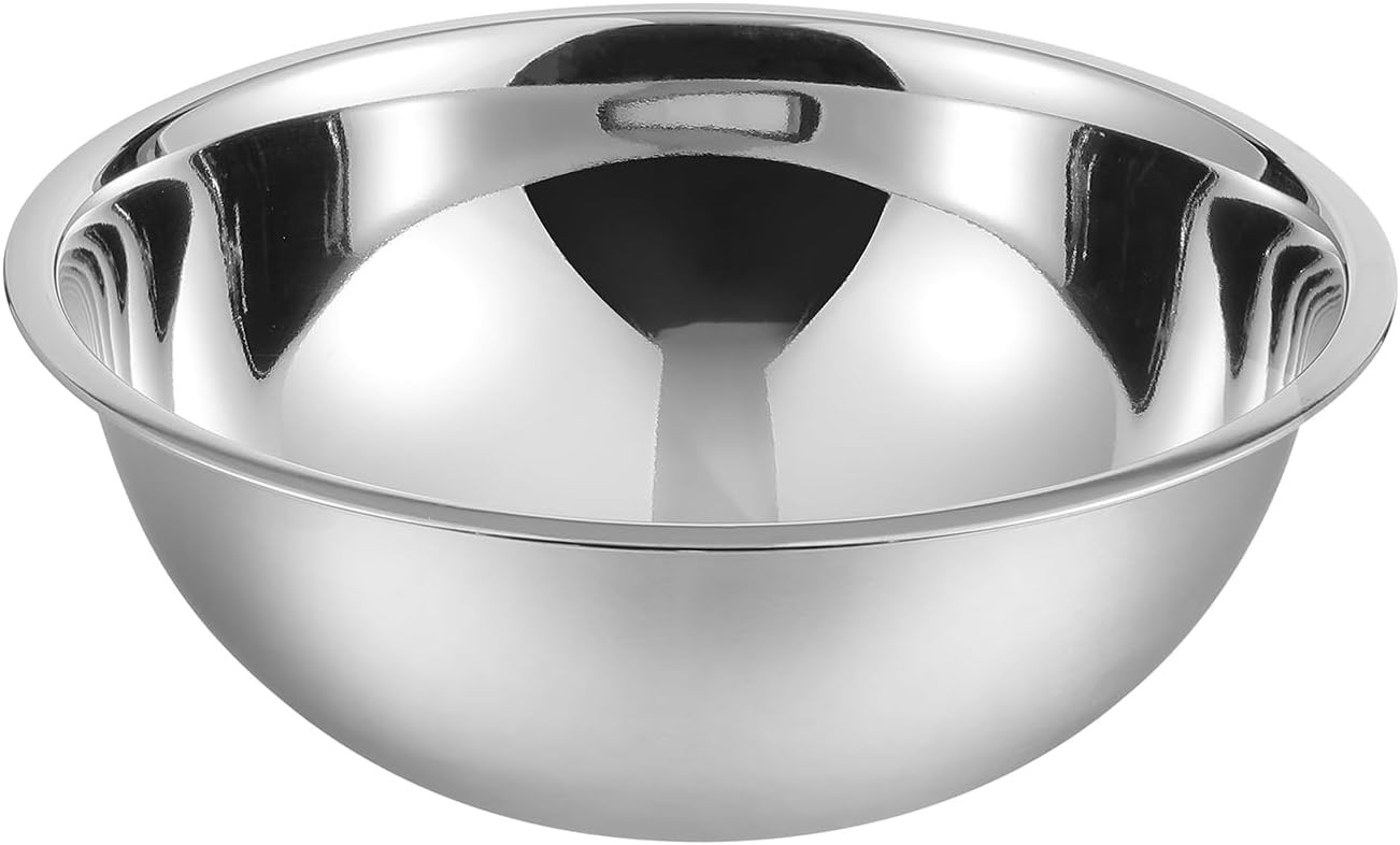 YBM HOME Stainless Steel Mixing Bowl - Premium Polished Mirror Nesting Metal Bowl for Cooking and Serving, Stackable for Convenient Storage-13.5 Quart, 1177, silver | Amazon (US)