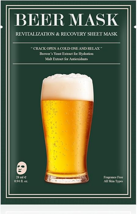 Skincare for Men: Sheet Mask: Beer Lover’s Gift for Men, Bachelor Party, Groomsmen, Boyfriend, ... | Amazon (US)