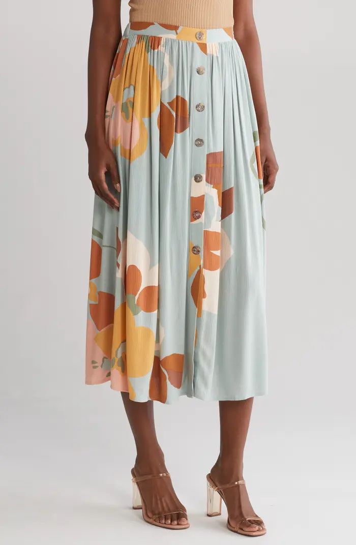 Button Front Midi Skirt | Nordstrom Rack