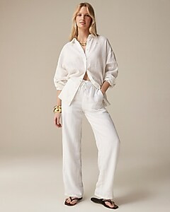 Soleil pant in linen | White Pants Outfit | White Beach Pants | White Vacation Pants | J. Crew US