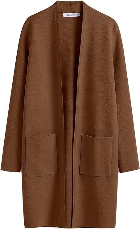 Caracilia Cardigan Sweaters for Women Casual 2023 Fall Winter Fashion Clothes Classy Long Sleeve ... | Amazon (US)