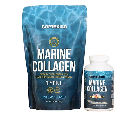 Correxiko Marine Collagen Capsules & Powder 30 Day Supply - QVC UK | QVC UK