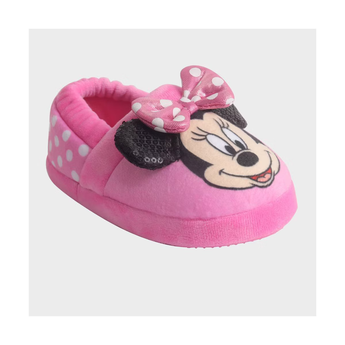Toddler Girls' Disney Minnie Sock Slippers - Pink M: Breathable Lightweight Design, Slip-On, Clos... | Target