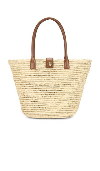 Lou Monogram Tote Bag in Natural & Cognac | Revolve Clothing (Global)