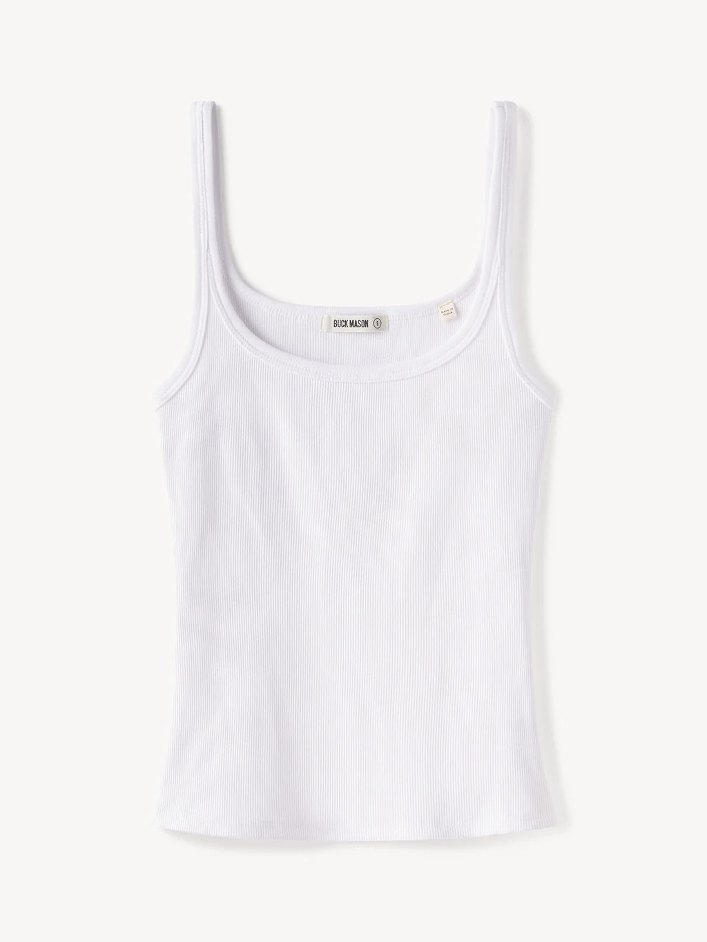 White Surplus Rib Scoop Neck Tank - Buck Mason- Modern American Classics | Buck Mason