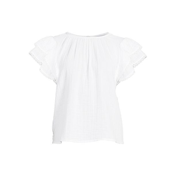 Time and Tru Women's Ruffle Top - Walmart.com | Walmart (US)