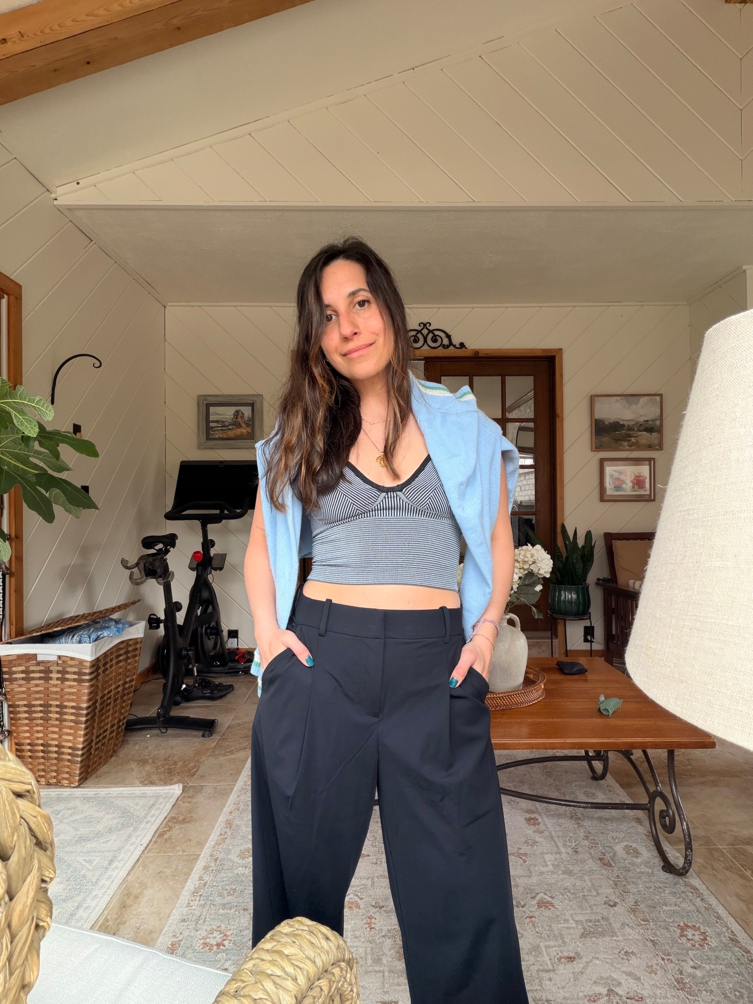Easy elevated sports trousers that have the best fit!! Wearing size small! Everything else linked too: cashmere cardigan, free people top!

#LTKootd #LTKmomlife #LTKdayinmylife