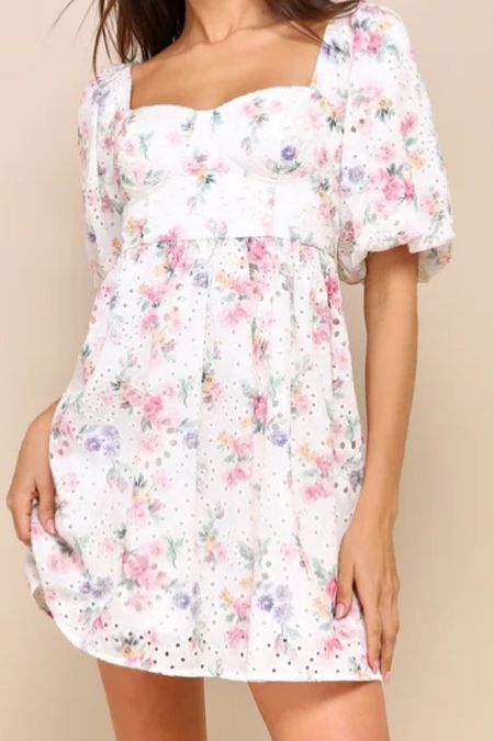 white floral dress, easter dress, spring sale, spring dresss

#LTKSpringSale #LTKfindsunder50 #LTKsalealert