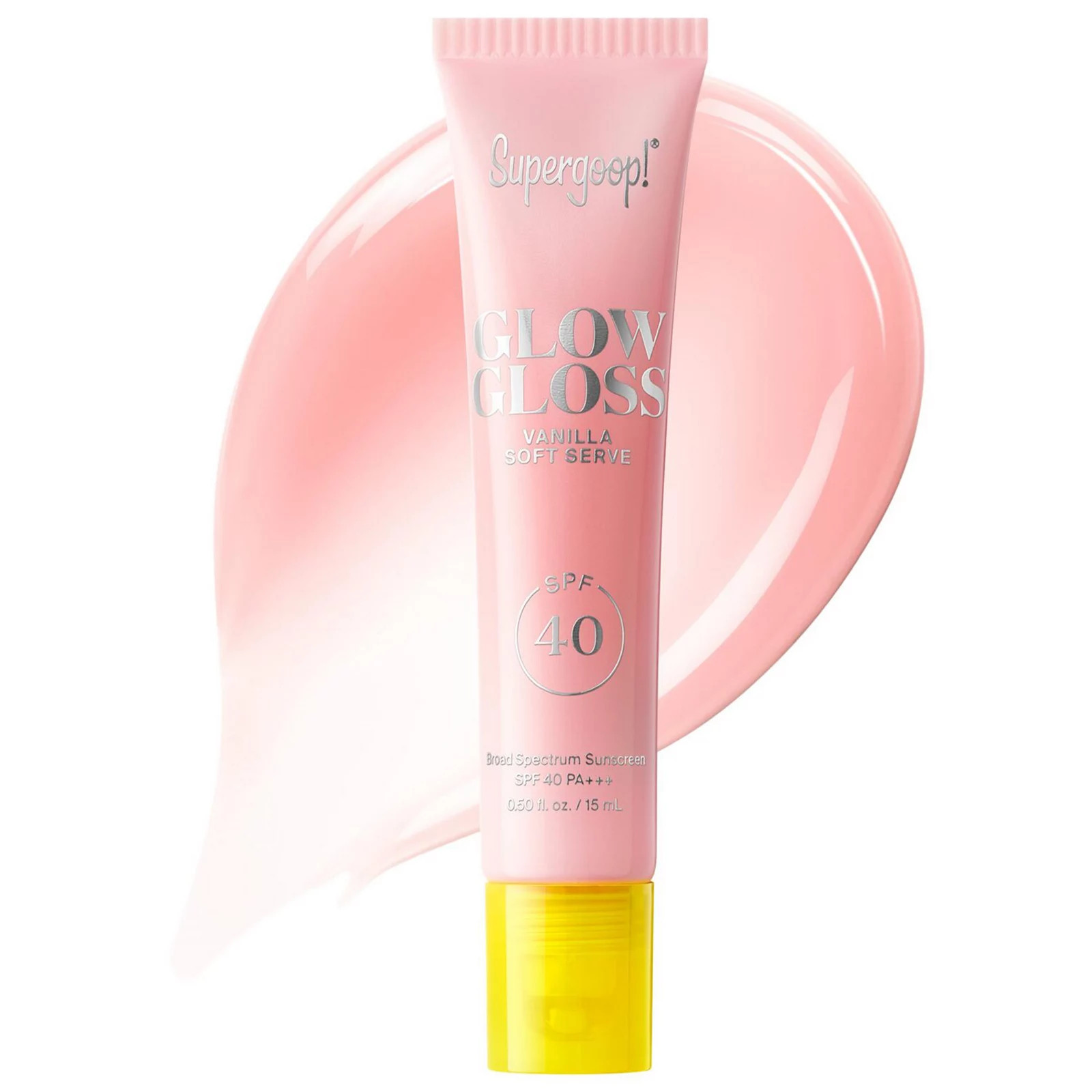 Supergoop! Glow Gloss SPF 40 Lip Balm with Peptides and Shea Butter, Size: 0.5 FL Oz, White Soft Serve | Kohl's