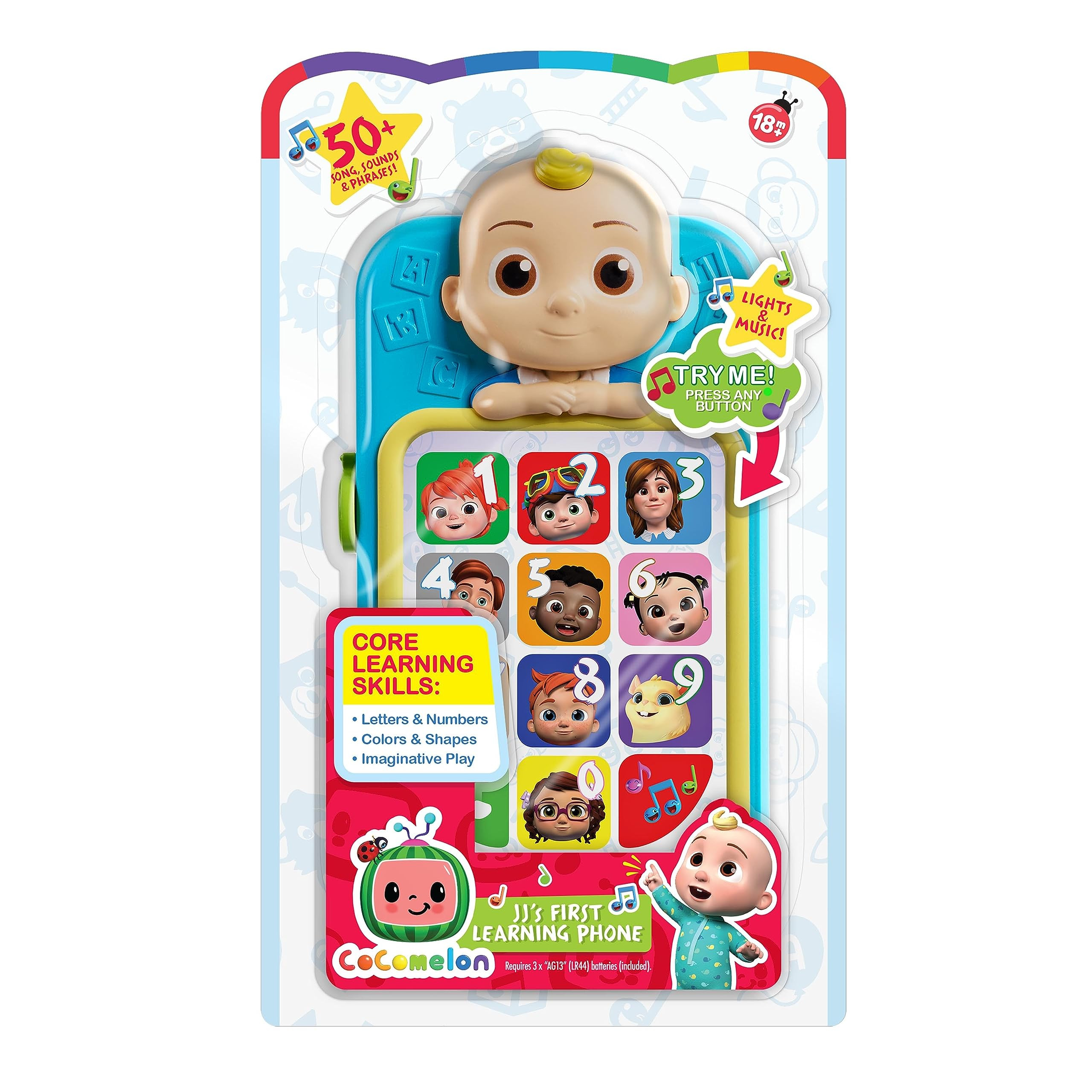 CoComelon JJ's First Learning Toy Phone pour enfants avec lumières, sons, musique, lettres, chif... | Amazon (CA)