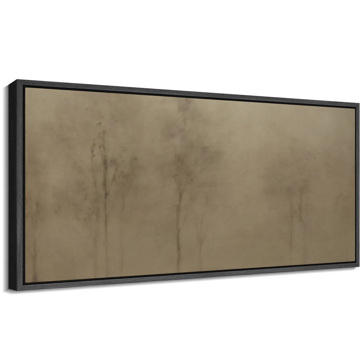 Minimal Landscape " Abstract Minimalist Foggy Trees Silhouette Rustic Retro Art Decor Extra Large... | Wayfair North America