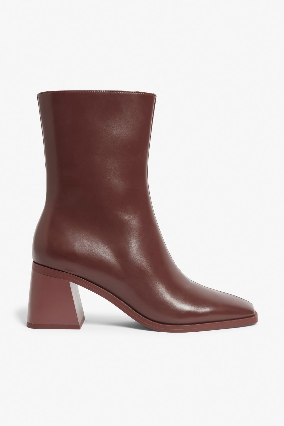 Faux leather ankle boots - Brown | Monki