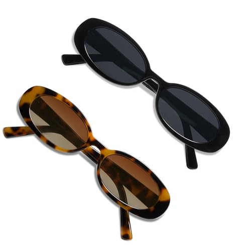 VANLINKER Polarized Retro Oval Sunglasses for Women and Men Small 90s Style VL9580 | Amazon (US)