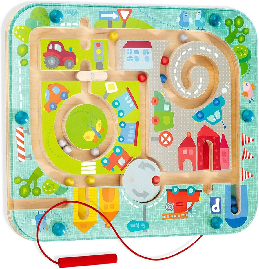 HABA Busy Board for Toddlers 2-4: Town Magnetic Maze Puzzle Game - Toddler Travel Toys for Presch... | Amazon (US)