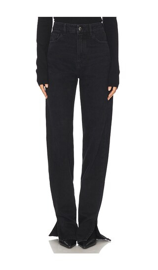 Jodie Straight Jeans in Graphite Black | Revolve Clothing (Global)