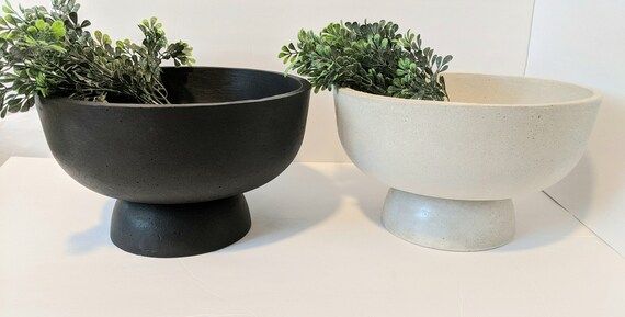 concrete pedestal bowls | Etsy (US)