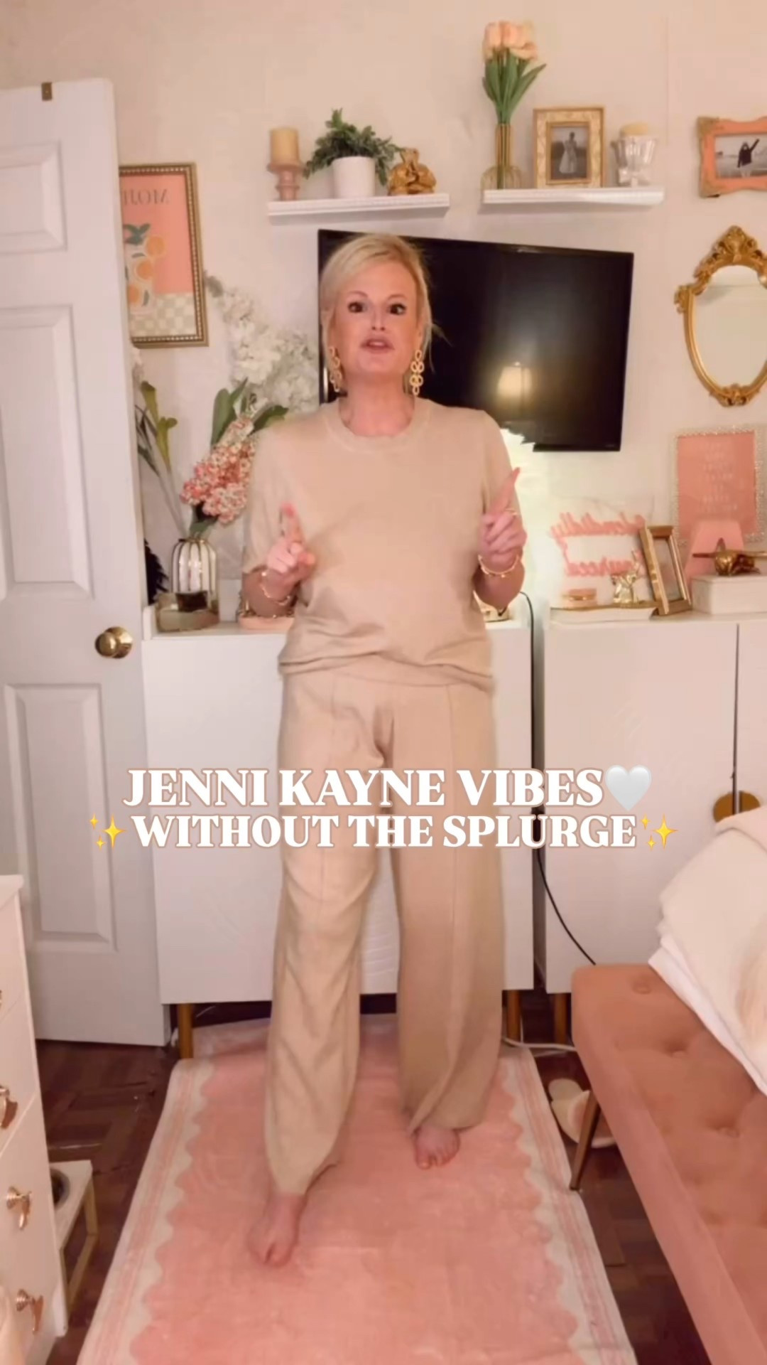 Jenni Kayne–inspired neutral knit set, elevated lounge set, wide leg matching set, minimalist outfit set women, comfy polished travel outfit — without the designer price tag.

If you love that effortless, expensive-looking neutral set aesthetic, this one is so good. It’s giving elevated off-duty, coastal minimal, “I just threw this on but still look polished” energy.

I’m wearing a large, but I could have easily done a medium.
👉 Stick to your normal size for the intended comfy, relaxed, elevated fit.

Why this one works:
• Soft knit with beautiful drape 
• Wide leg pant = elongating + very flattering
• Clean crewneck + short sleeve = timeless, easy layering
• Neutral tone = year round capsule wardrobe staple
• Looks styled with almost zero effort

This is the type of set you’ll wear:
✔ Travel days
✔ Errands but still want to look put together
✔ Casual office days
✔ Weekend coffee / school pickup / real life but polished

Very “designer neutral lifestyle brand” energy without the triple-digit price tag.

If you love:
• Jenni Kayne aesthetic
• Elevated neutral basics
• Minimalist capsule wardrobe pieces
• Matching sets that look expensive but feel like loungewear
• Comfortable outfits that still feel styled

This is a really strong yes.

—

neutral matching set women, elevated lounge set women, wide leg knit pants set women, minimalist outfit set women, comfy travel outfit women, neutral capsule wardrobe women, elevated basics women affordable, minimal chic outfit women, soft knit two piece set women, casual luxury outfit women, neutral aesthetic outfit women, relaxed fit sweater set women, everyday elevated outfit women, comfy polished outfit women, knit matching set women

#JenniKayne #LookForLess #WalmartStyle #WalmartFinds 


#LTKSeasonal #LTKTravel #LTKootd