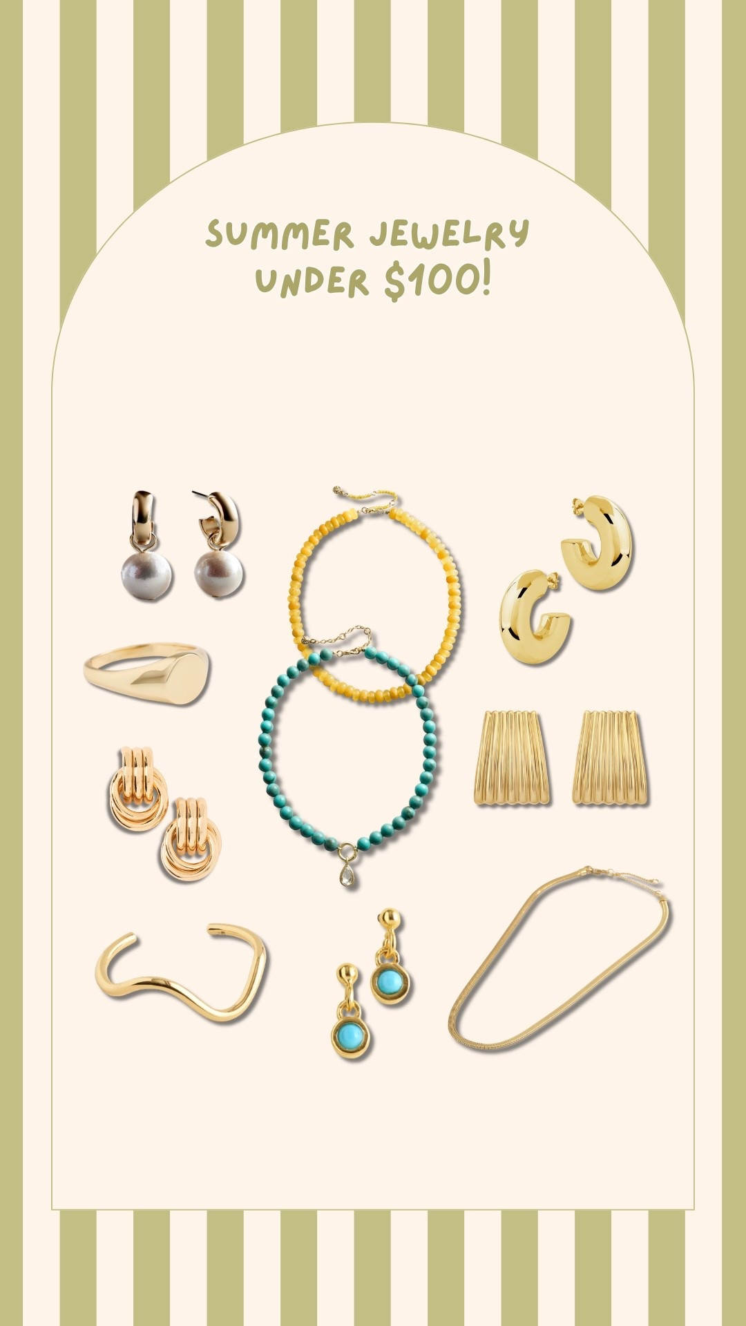 the cutest summer jewelry under $100 💛

#LTKSeasonal #LTKBeauty #LTKgrwm