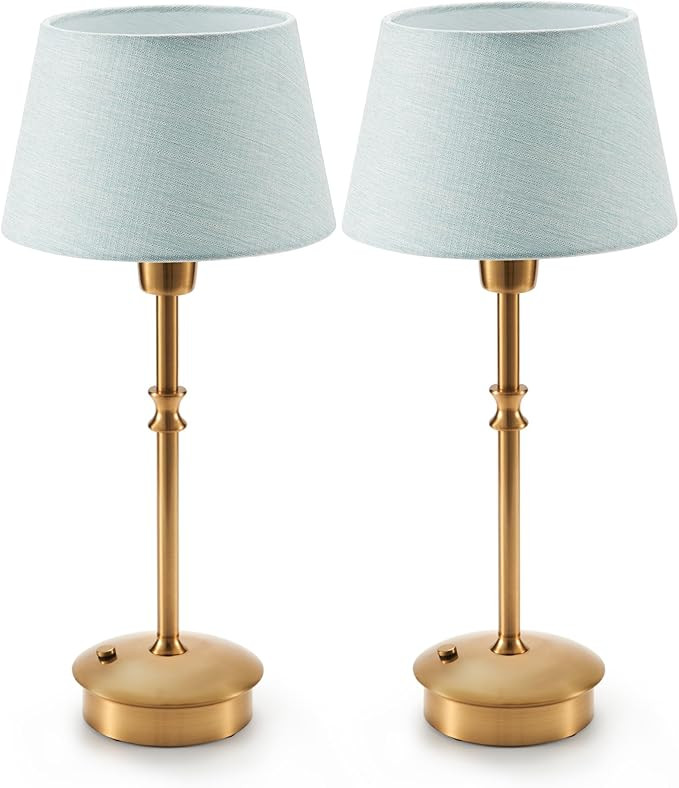 UMEXUS Small Cordless Lamp Rechargeable Table Lamps Set of 2, Dimmable Battery Operated Lights, P... | Amazon (US)