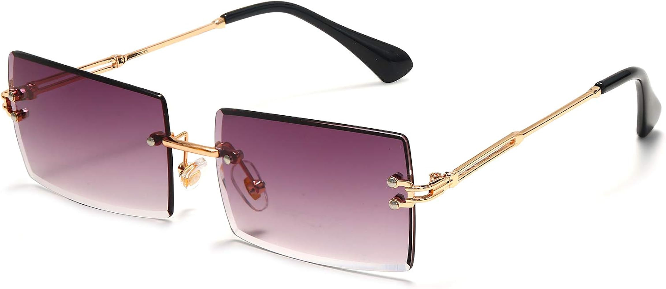 Rmerom Rimless Sunglasses for Women Fashion Rectangle Rimless Square Ultralight UV Protection gla... | Amazon (US)