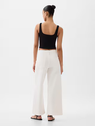 High Rise Stride Wide-Leg Ankle Jeans | Gap (US)