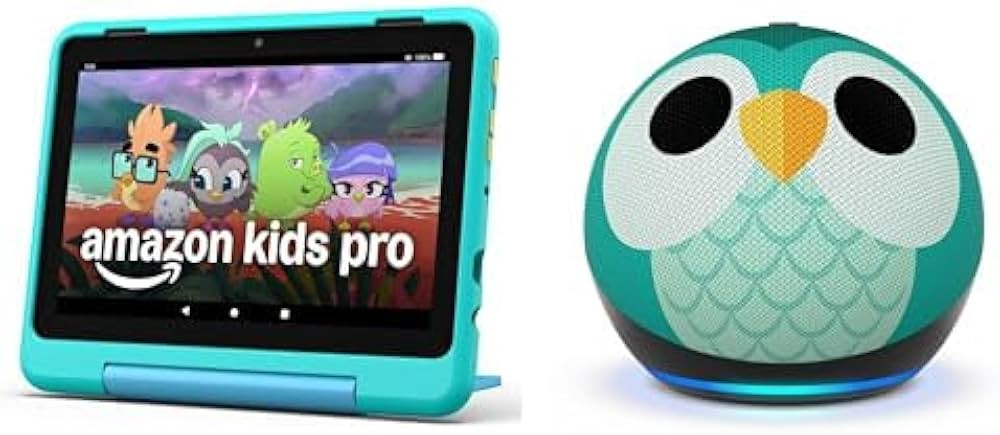 Amazon Kids Entertainment Device Bundle Including Fire HD 8 Kids Pro Tablet (32GB, Hello Teal) + ... | Amazon (US)