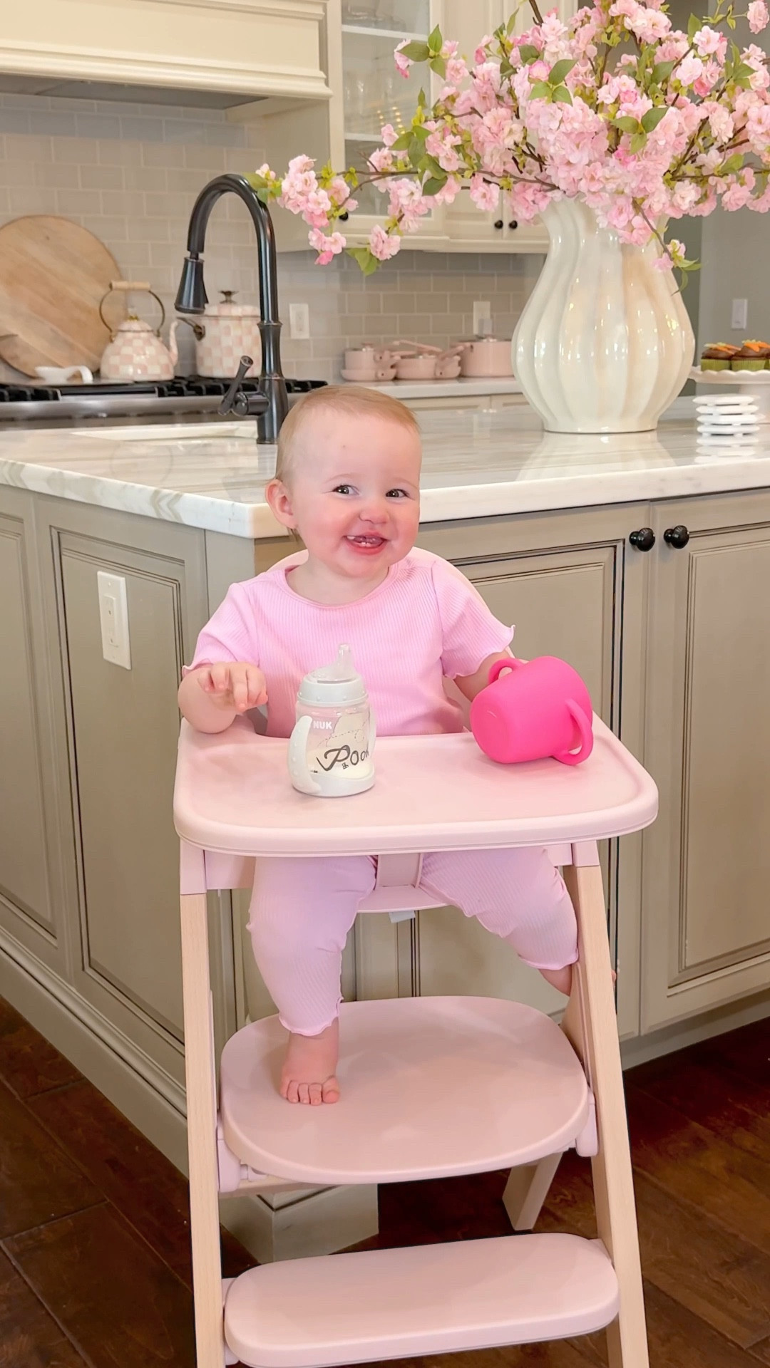 The cutest pink highchair! We love this one from Mockingbird! The footrest is adjustable and the table has a removable tray and pad so you only need to clean up once a day! 

#LTKBump #LTKBaby #LTKKids