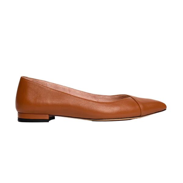 Courageous Caramel Leather Flat | ALLY Shoes
