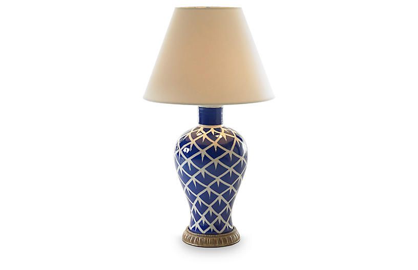 Chicken Feather Table Lamp - Blue - Bunny Williams Home | One Kings Lane