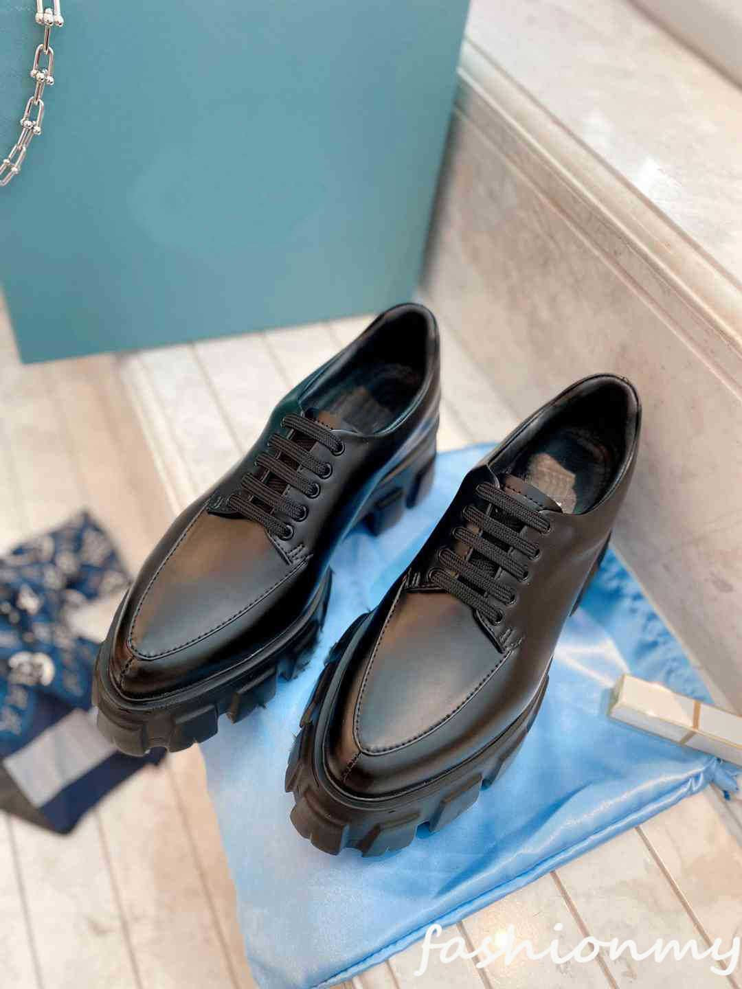 Designer Shoe Men Women Casual Monolith Triangle Black Leather Shoes Increase Platform Sneakers C... | DHGate