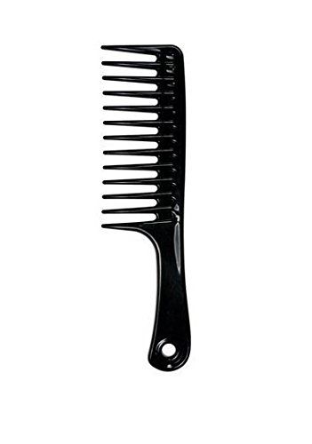 Large Tooth Detangle Comb Shampoo Wide Teeth Comb Hair Salon Shampoo Comb Unbreakable 9 1/2" (Bla... | Amazon (US)