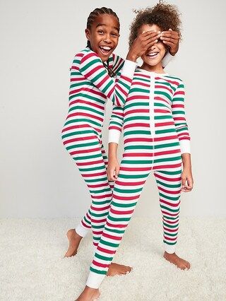 Gender-Neutral Matching Print Snug-Fit One-Piece Pajamas for Kids | Old Navy (US)
