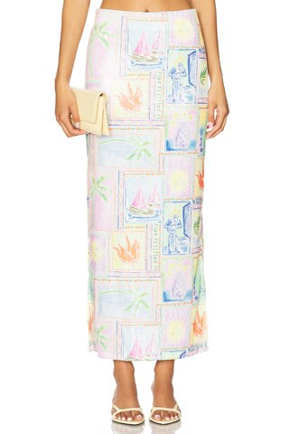 Show Me Your Mumu Sunlight Midi Skirt in Summer Soleil from Revolve.com | Revolve Clothing (Global)