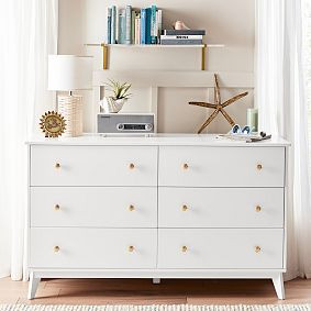 Keaton 6-Drawer Wide Dresser (56w x 19d") | Pottery Barn Teen