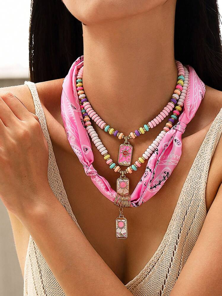 Witte Kralen Ketting Met Bedel | SHEIN