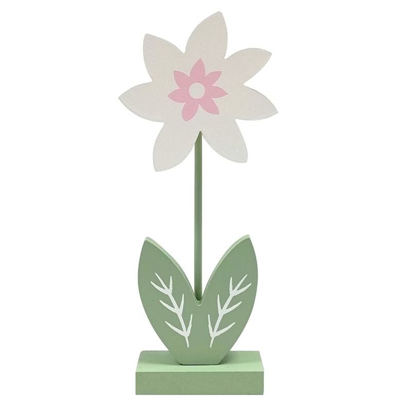 Homespun Easter White Flower Table Decor, 9" | At Home