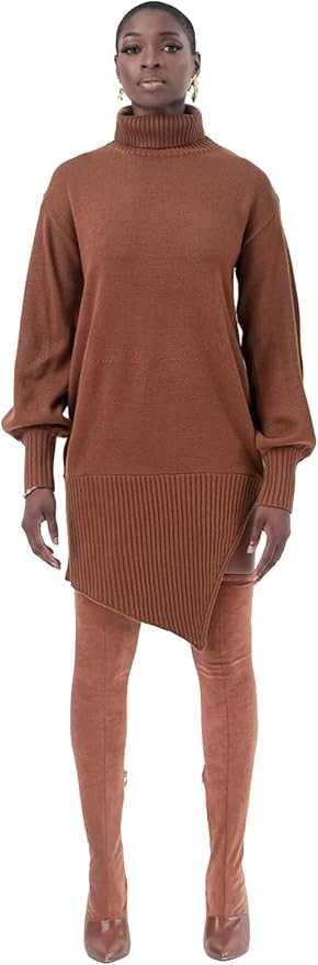 Pantora Women's Sabrina Asymmetrical Sweater Dress | Amazon (US)