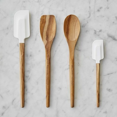 Olivewood Kitchen Tools, Set of 4 | Williams-Sonoma