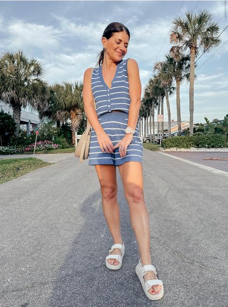 AMAZON- Outfit Idea

Two piece set, matching set, shorts and d sleeveless tank top set, button down knit top and shorts set, knit summer set, stripe set, blue and white stripe set, chic look, summer outfit, vacation look, chunky sandals, dad sandals, white sandals 



#LTKfindsunder50 #LTKfindsunder100 #LTKstyletip