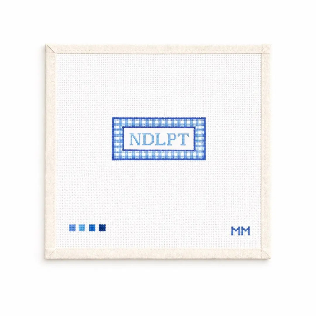 Handpainted Gingham Needlepoint Canvas "ndlpt" | Preppy Beginner Stitching Project - Etsy | Etsy (Global)