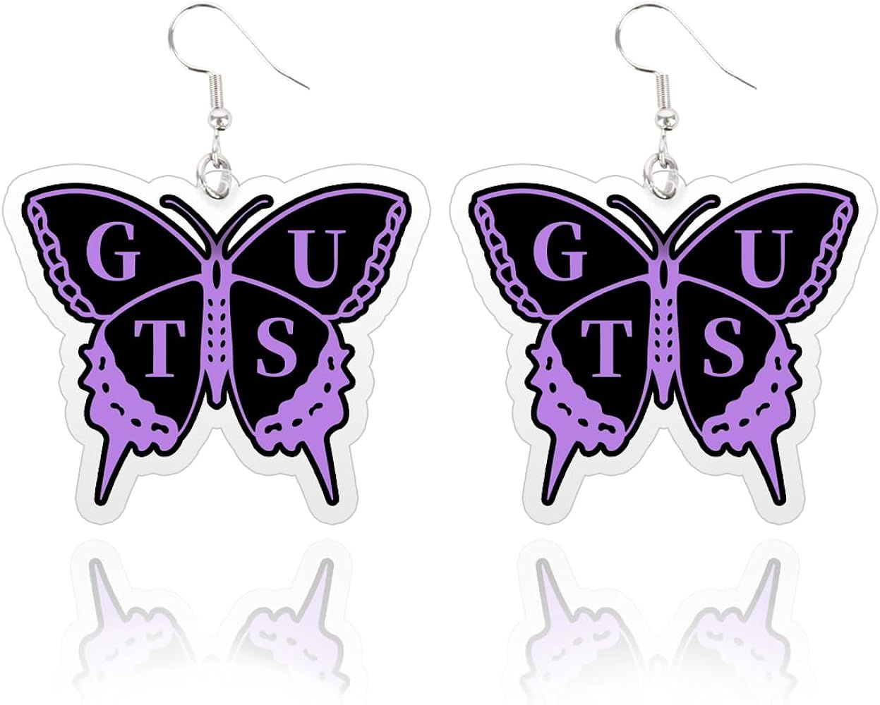 Olivia Ro GUTS SOUR World Tour Earrings,Olivia Acrylic Purple Butterfly Earrings,Dangle Olivia Al... | Amazon (US)