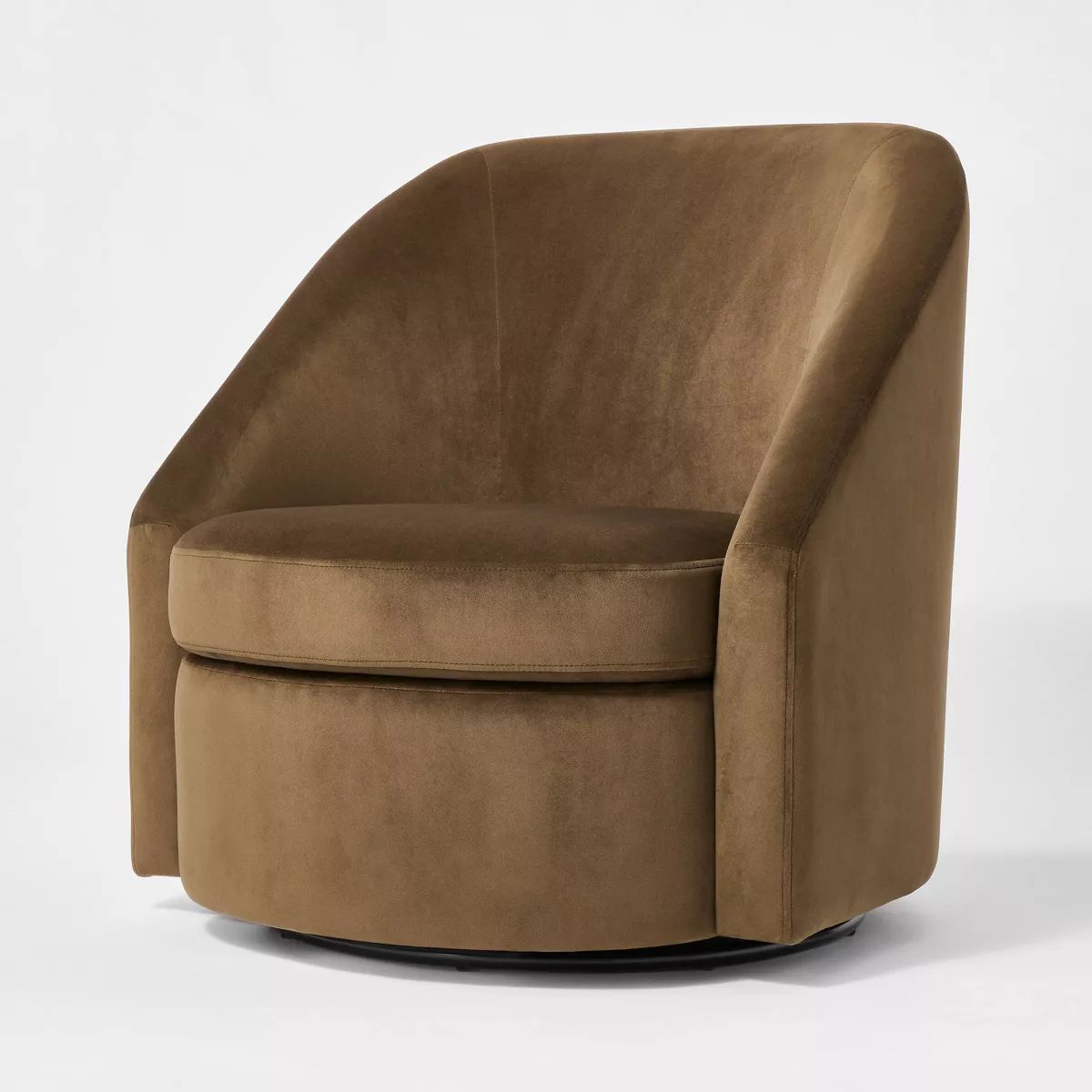 Slope Arm Swivel Chair Velvet Light Brown - Threshold™ designed with Studio McGee | Target