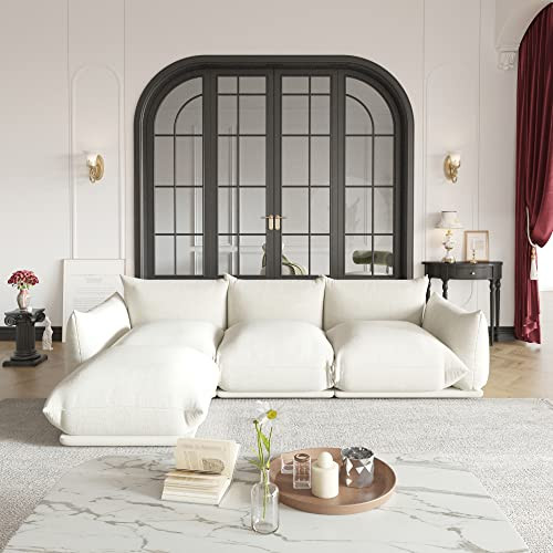 Sdorens Modern Sectional Sofa L Shaped Couch, 3-Seat Sofa with Ottoman for Living Room Apartment ... | Amazon (US)