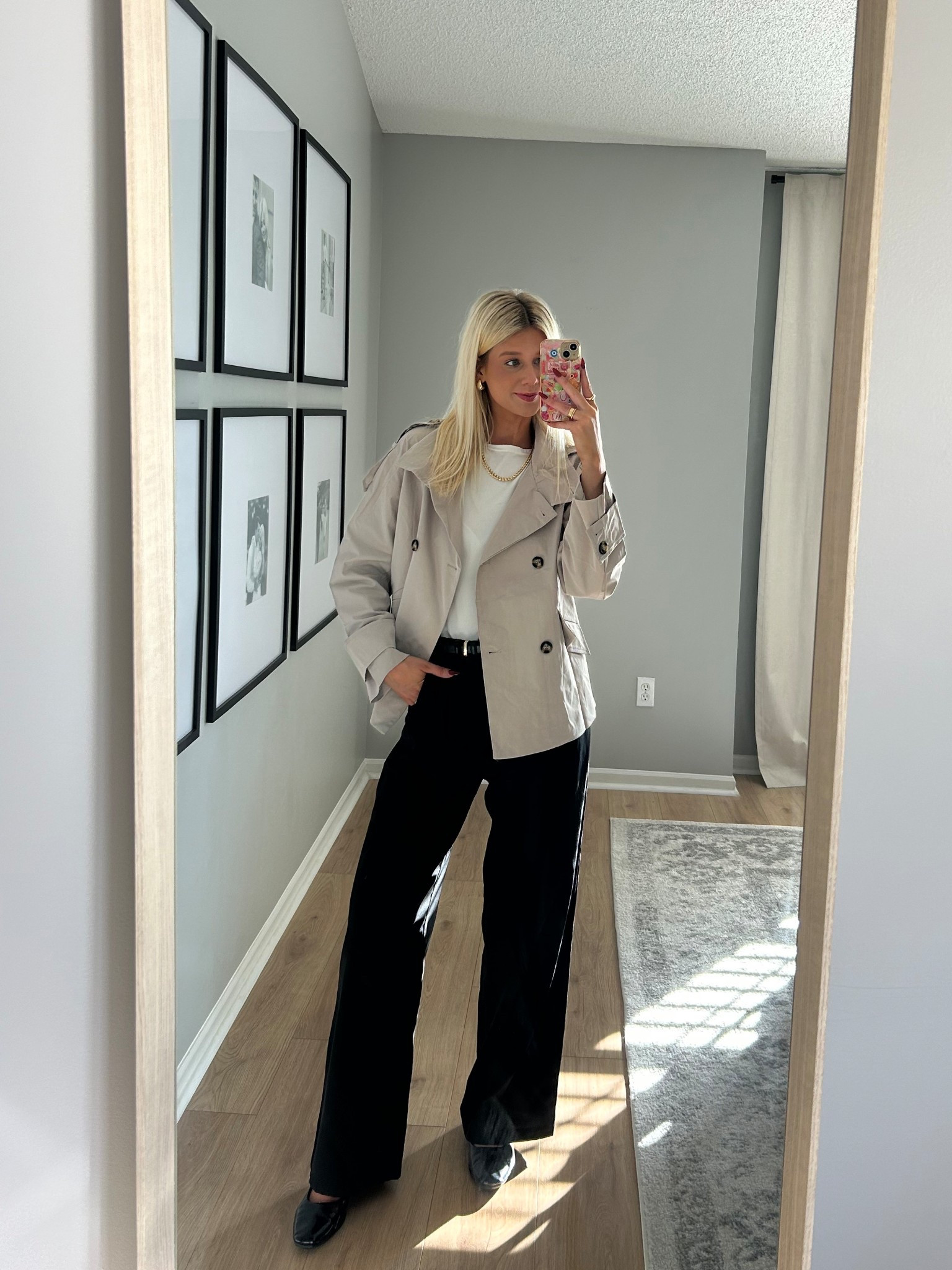 Office outfit! Love this cropped trench 🤍 jacket is small. 

#LTKSeasonal #LTKStyleTip #LTKWorkwear