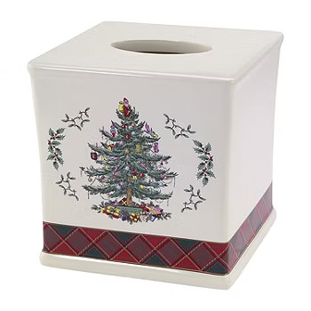 Spode Christmas Tree Tartan Tissue Box Cover | JCPenney
