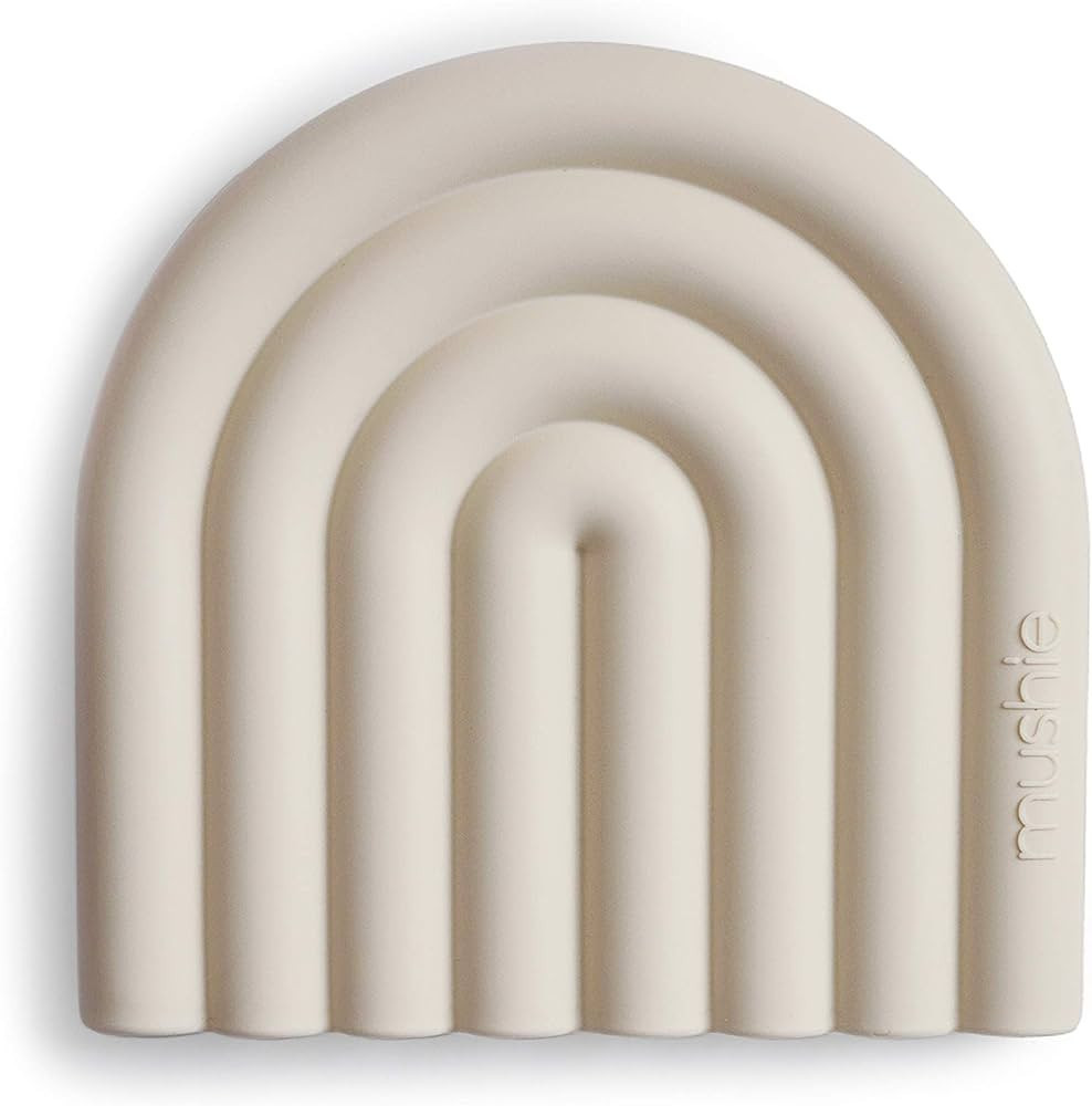mushie Silicone Baby Teether Toy | Rainbow (Shifting Sand) | Amazon (US)