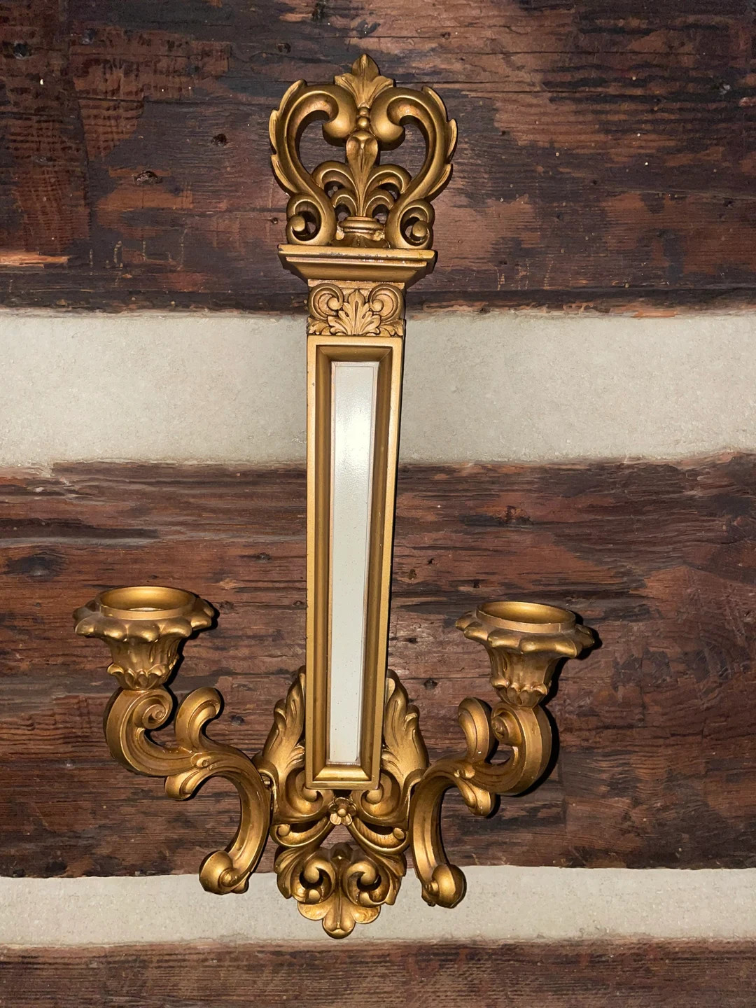 Vintage Gold Wall Hollywood Regency Sconce SYROCO Wall Decor Candle Holder Candelabra Gothic Vict... | Etsy (US)