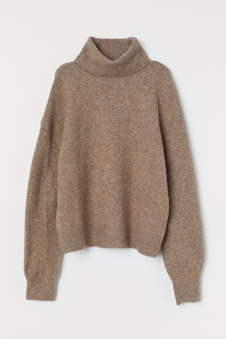 H & M - Knit Turtleneck Sweater - Beige | H&M (US + CA)
